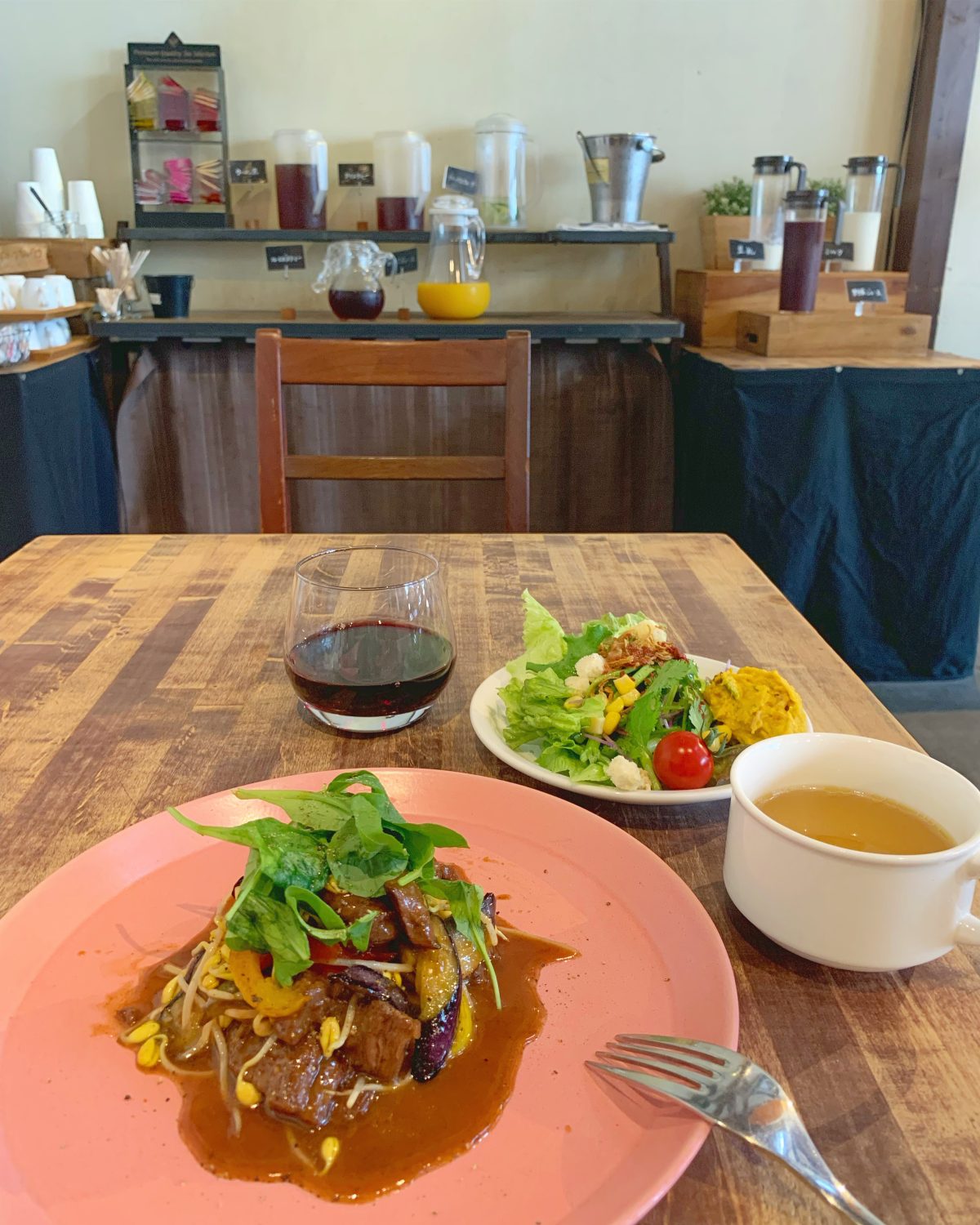 サラダバーが嬉しい♡『CAFE CHARBON』でランチ@四ツ橋