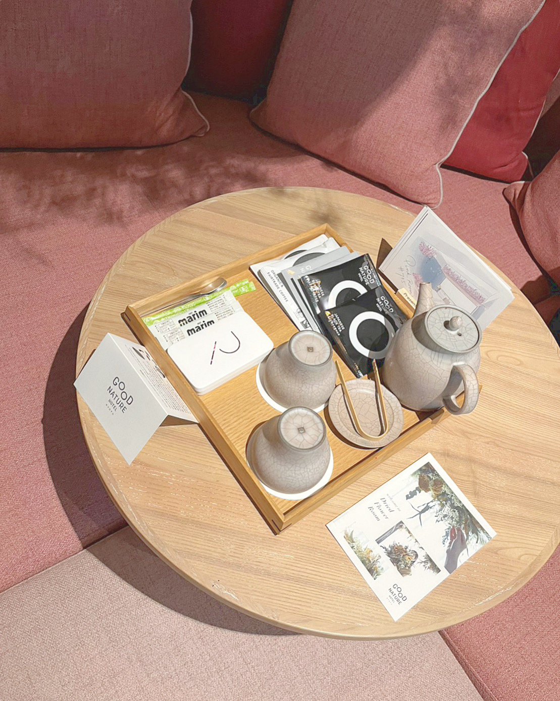 宿泊ブログ❁GOOD NATURE HOTEL KYOTOのピンクのドライフラワールームに泊まりました