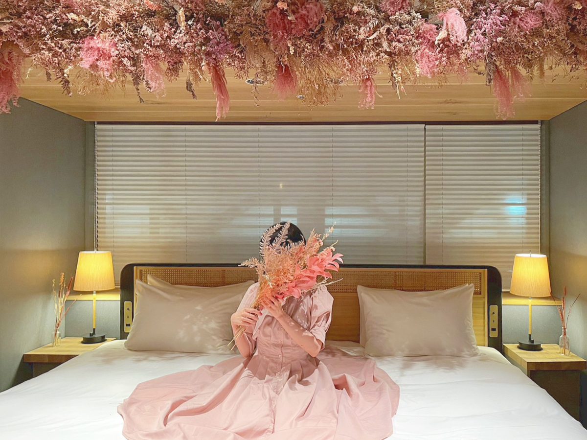 宿泊ブログ❁GOOD NATURE HOTEL KYOTOのピンクのドライフラワールームに泊まりました