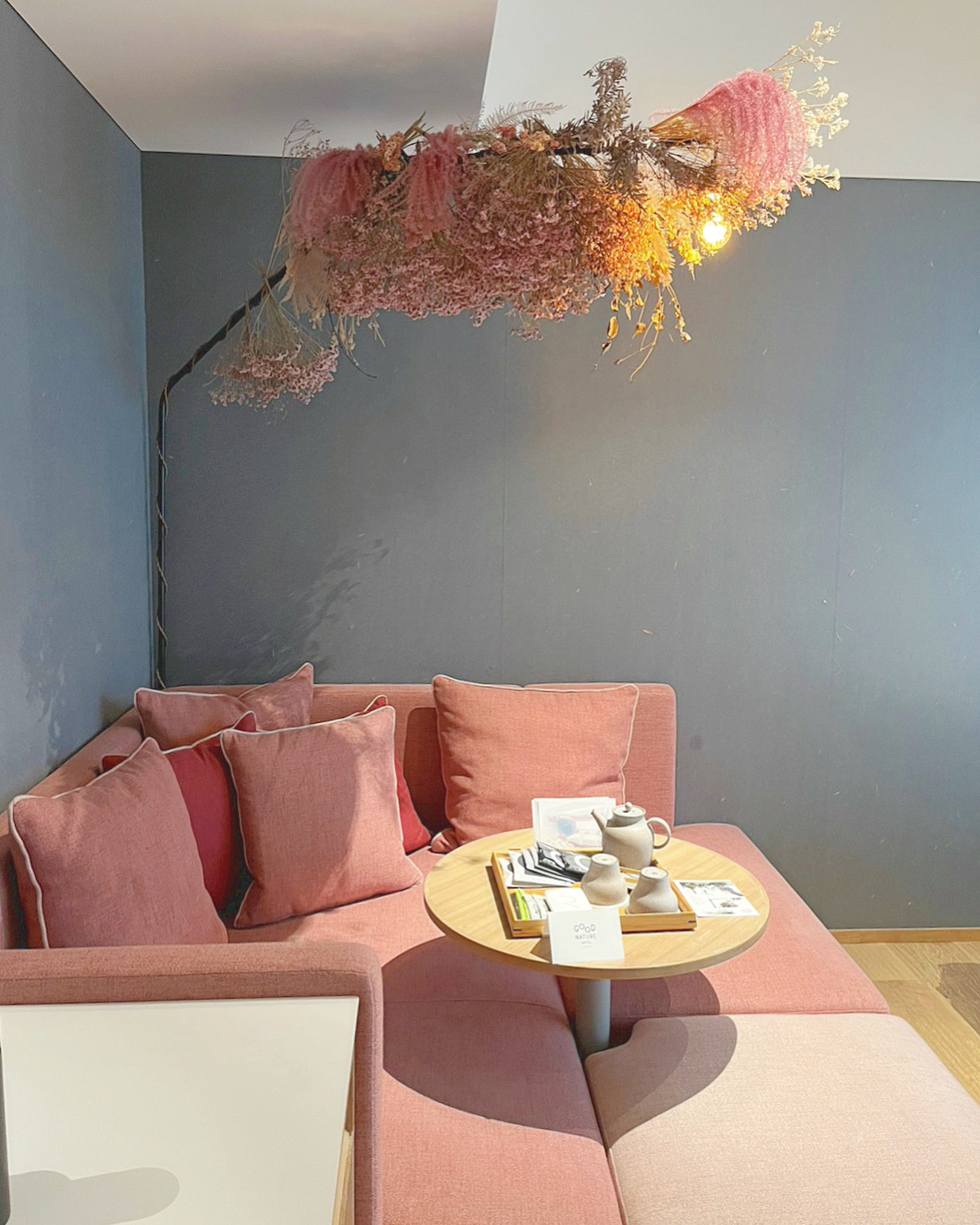 宿泊ブログ❁GOOD NATURE HOTEL KYOTOのピンクのドライフラワールームに泊まりました