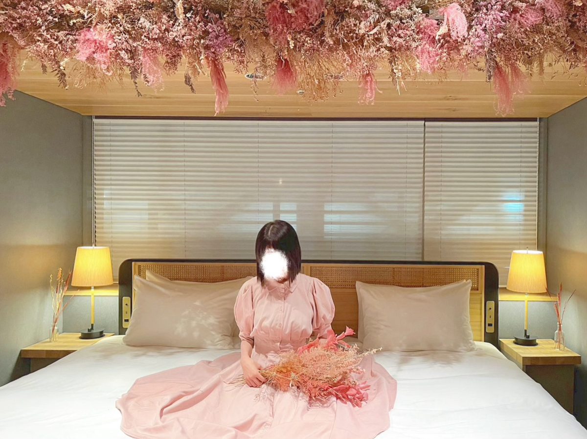 宿泊ブログ❁GOOD NATURE HOTEL KYOTOのピンクのドライフラワールームに泊まりました